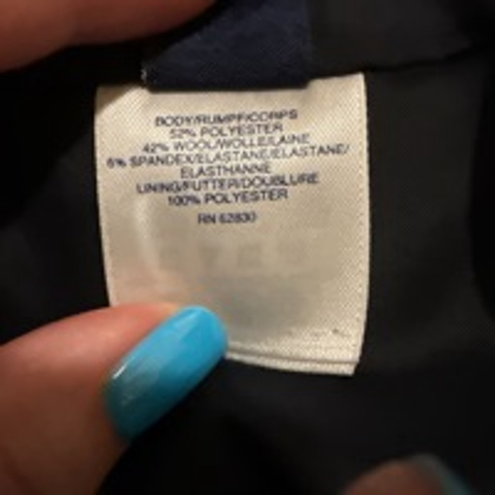 Women's Lands' End Navy Blue Wool Blend Skirt Size 8 - Picture 5 of 7